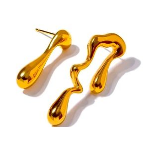Vintage Dripping Gold Earrings